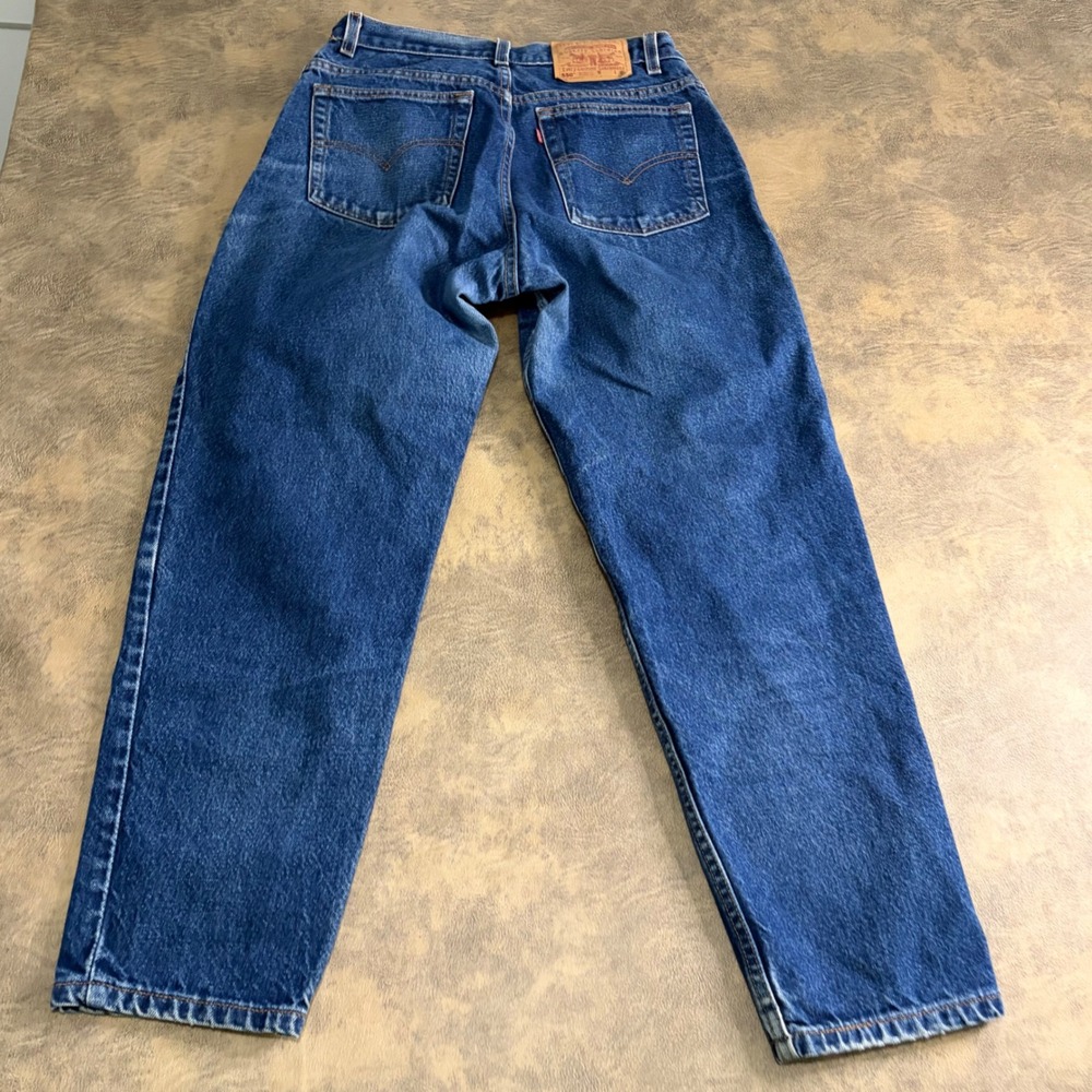 Levi's 550 Jeans Women 12 MISSES Blue Relaxed Fit Tapered Leg High Rise USA VTG